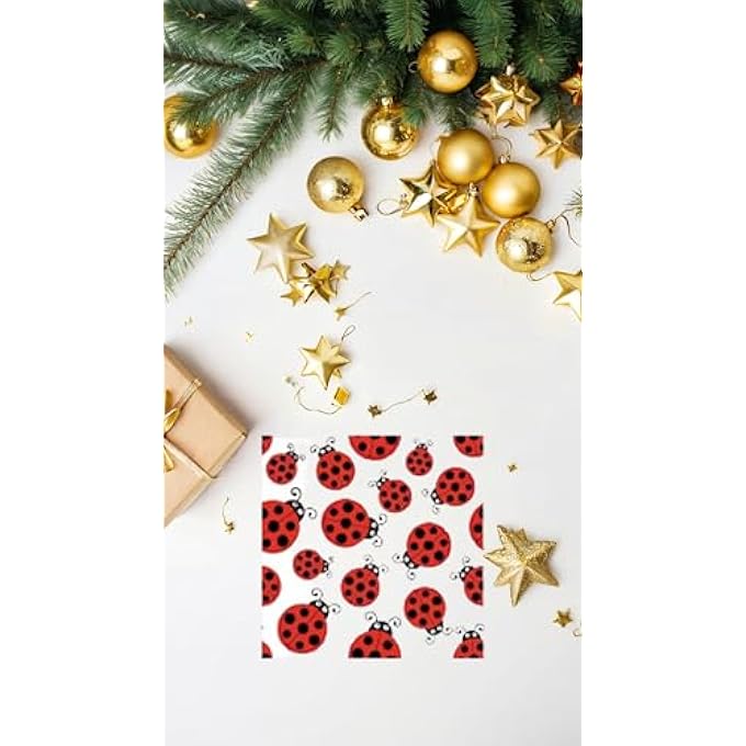 LADYBUG PAPER NAPKINS40 PCS, CUTE RED & BLACK DESIGN, DISPOSABLE TABLEWARE FOR BIRTHDAY PARTIES, BABY SHOWERS, AND LADY BEETLE THEMED EVENTS - Image 4